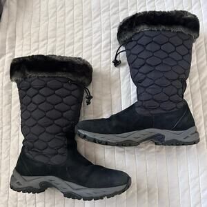 L.L. Bean Quilted Insulated Winter Snow Boots – Black – Women’s 8 Medium